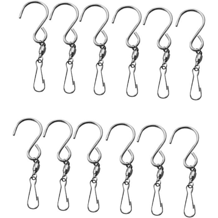 Crochets Pivotants En Métal - 10 Pièces, Rotation 360°, Pour Suspensions De Plantes, Carillons, Décorations - 6