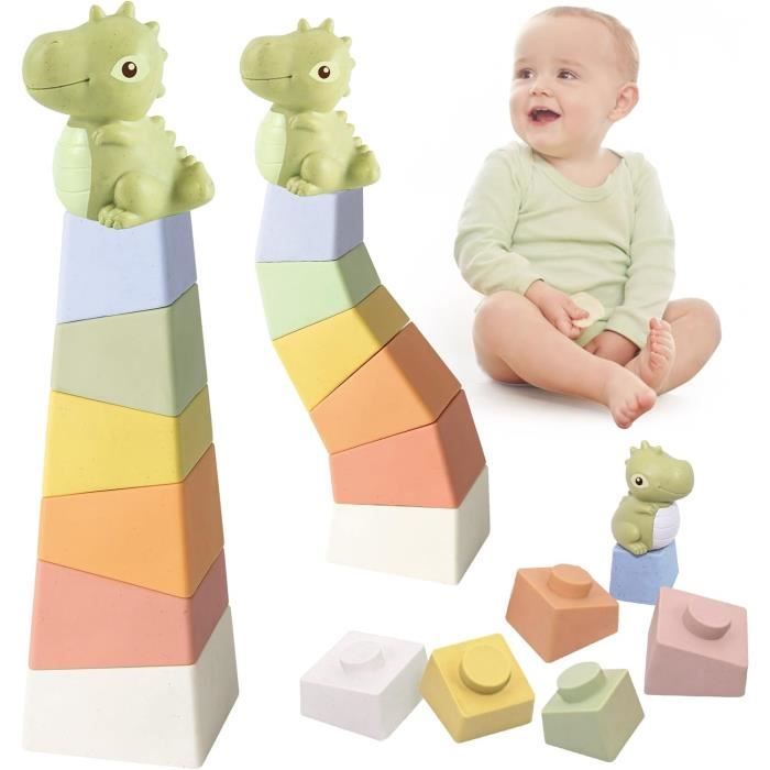 Jouet Tour Empilable - Jeux d 'eveil Bebe 6 9 12 18 Mois - Sensoriel  Educatif Eveil Montessori 1 an - Cube d'activité Bébé Module - Cdiscount Au  quotidien