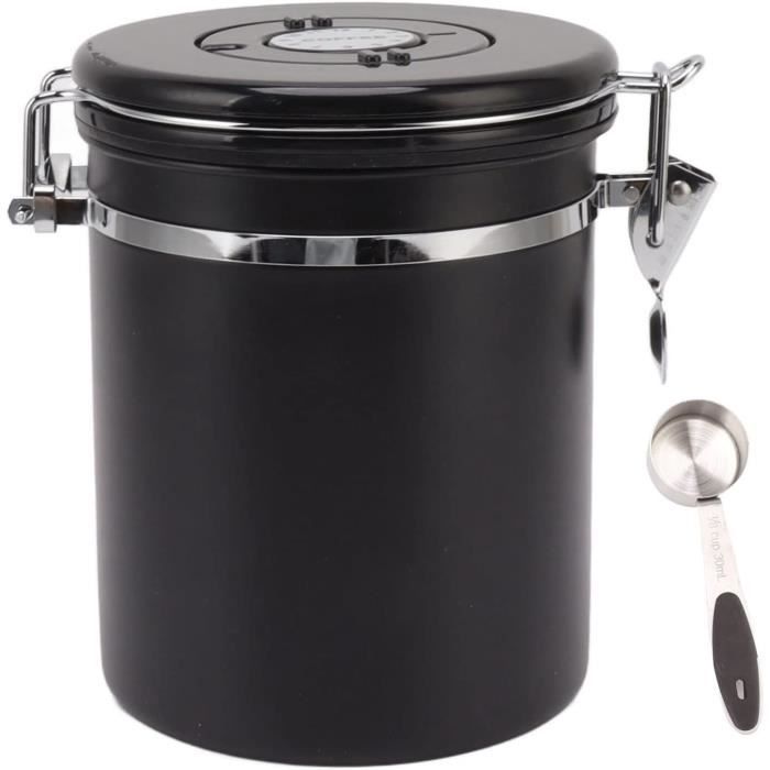 Boîte à Café Hermétique En Verre 2000 Ml - Conservation Sous Vide, Couvercle étanche - Pour Grains, Thé, Sucre