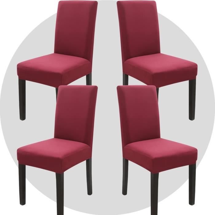 Lot De 1 4 6 10 Housses De Chaise De Salle À Manger Extensibles Lavables Café[H10631