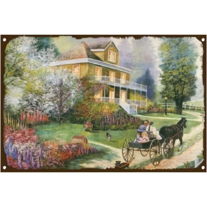 Plaque Murale Métal étain Vintage "White-Tailed Deer & Bath Soap" - 30x20 Cm, 4 Trous, Décor Salle De Bain, Cabine, Lodge