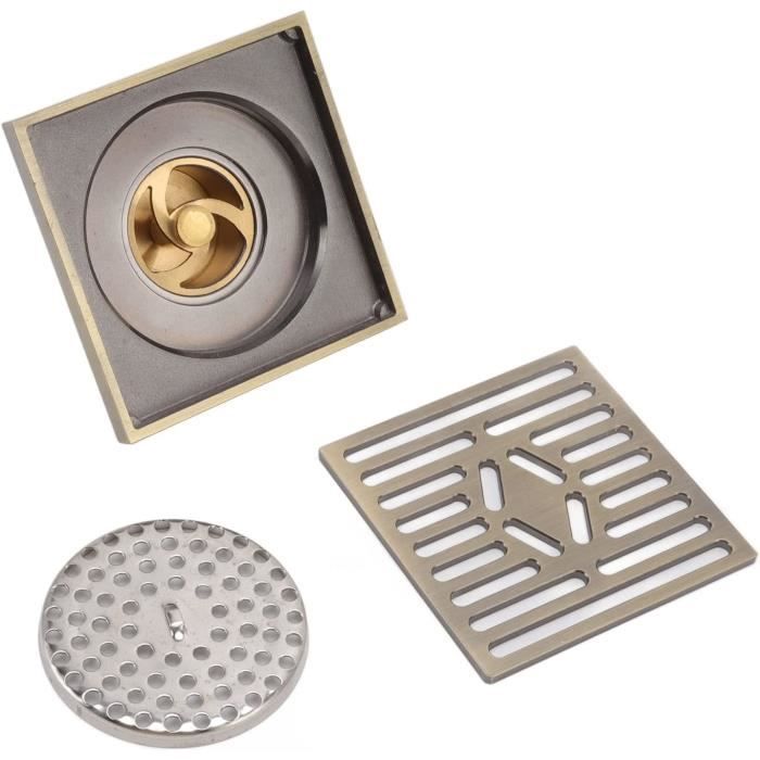 Siphon De Sol Acier Inoxydable 90mm - Anti-Blocage Pour Drainage Extérieur - Terrasse, Jardin, Balcon