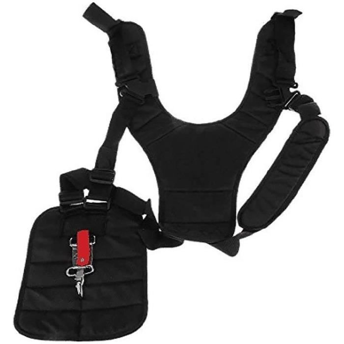 NEUFU Harnais Ajustable à Double Sangle Épaule Pour Débroussailleuse Noir - Jardin