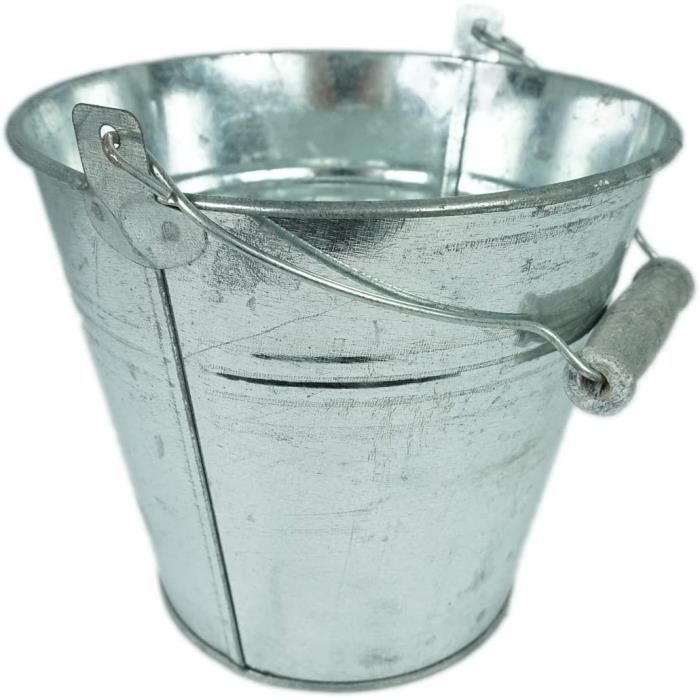 Ancien Seau à Méné Galvanisé Vintage - Métal - Pêche En Eau Douce - USA
