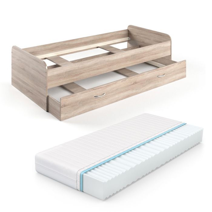 Lit superposé enfant VitaliSpa EVEREST blanc en bois massif 90x200