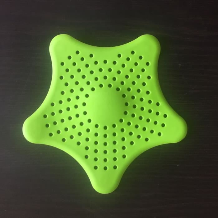(green)Collecteur de cheveux en Silicone, couvercle de vidange, filtre