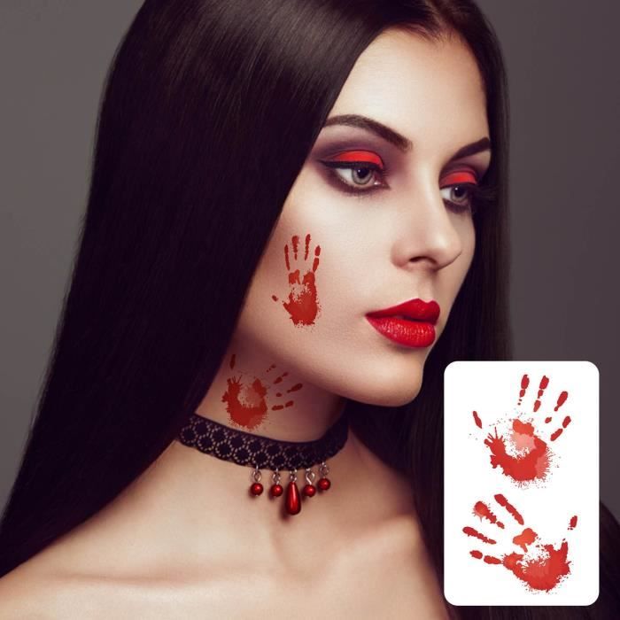 Stickers Cicatrices 3D TOYANDONA - Lot De 4 - Sanglants, Étanches - Pour Halloween, Cosplay Zombie/Vampire