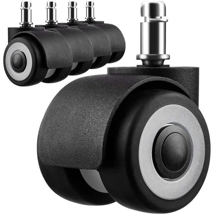 COSYLAND 5PCS Roulette Chaise Bureau - Roulettes Silencieuses