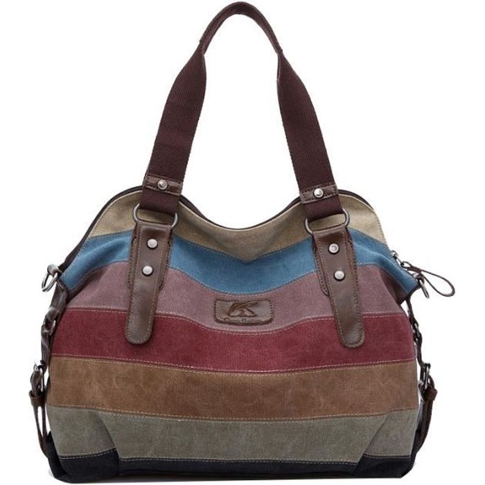 Ce sac à main rétro en toile est élégant et Il est