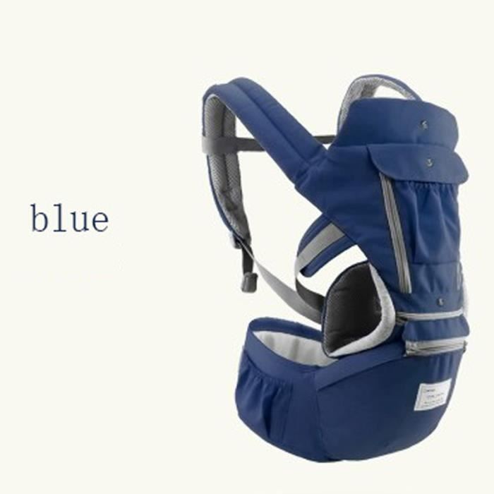 Couleur bleue Porte-bébé ergonomique nouveau-né kangourou, siège de hanche, outil porte-bébé, sacs à dos enve