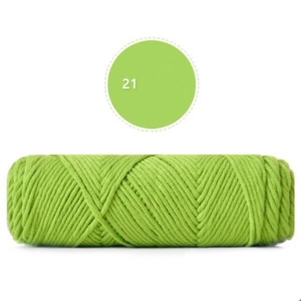 Fil De Laine à Tricoter - HAOPYOU - 50G - Coton Doux - Coloré - Épais