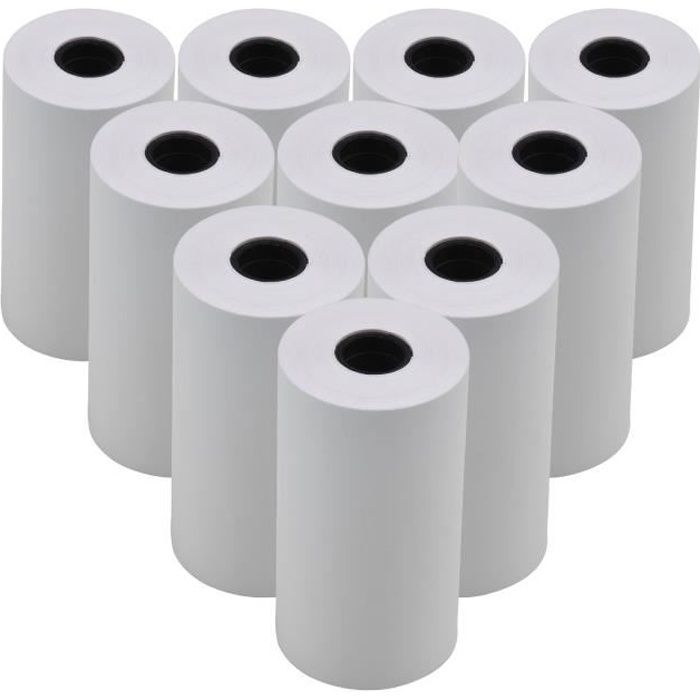 30mm rouleau de papier thermique non adhésif blanc sans BPA papier de 10 ans de longue durée pour imprimante thermique portable L3 3 rouleaux Flytise 110 