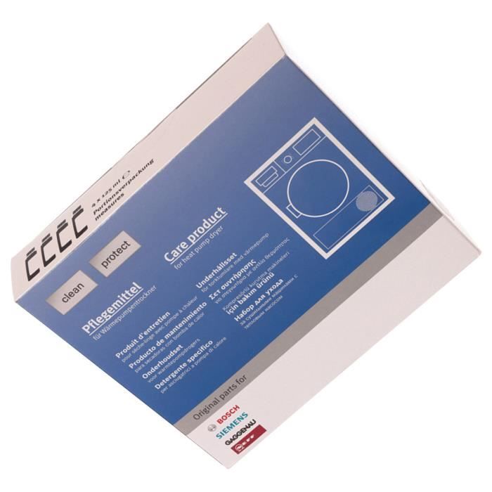Kit produits d'entretien d'origine pour sèche-linge BOSCH - Blanc