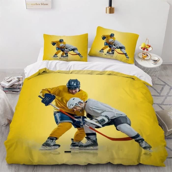 Jeu De Hockey Sur Glace Literie Housse De Couette Jeu De Sport Pour
