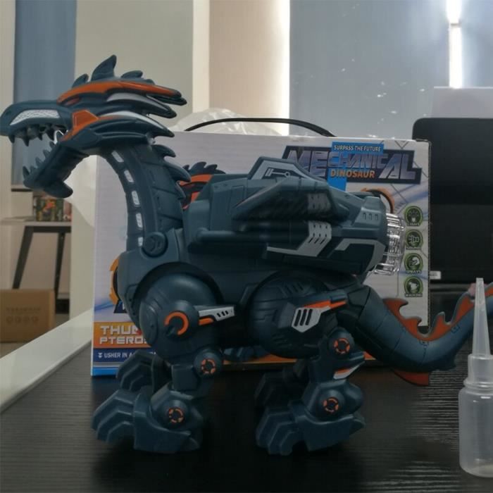 CRAZE Q0KB ??lectrique Marche Dinosaure Mod?�le Pulv?�risation M?�canique Dragon Jouet avec Lumi?�re 