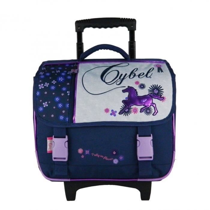 CARTABLE A ROULETTES 38CM MARINE CYBEL CHEVAL Cdiscount