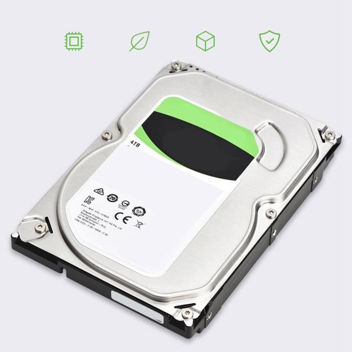 Disque Dur Interne 3.5In Sata Hdd 4T Performance Stable, Réduction Du Bruit Et Faible
