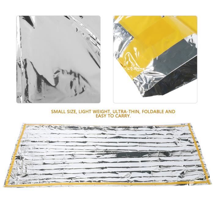 Couverture Aluminium Chaude Sac De Couchage De Survie Orange - Couverture D' Urgence Multifonction Couverture Aluminium Survival
