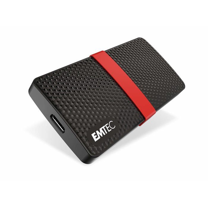 Disque SSD Portable - Emtec - X200 - 256 Go - USB 3.1 Gen 1 - Résistant aux chocs
