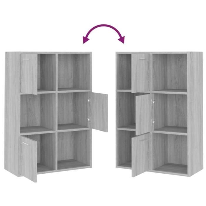 Fafeicy Armoire de rangement Sonoma gris 60x295x90 cm LS008