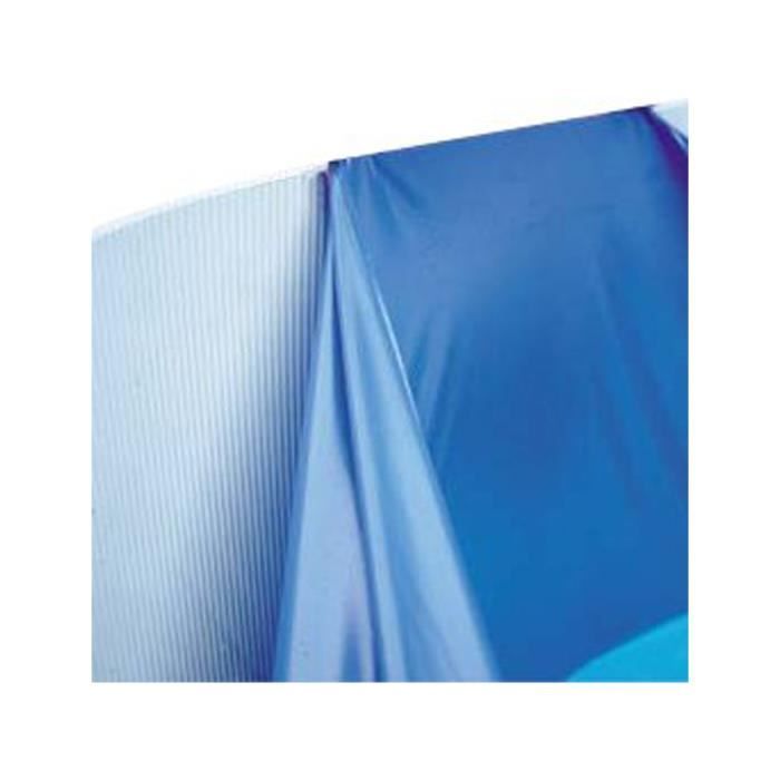 Liner uni pour piscine GRE - Rond Bleu 350 x 90 cm - Overlap - Protection anti-UV