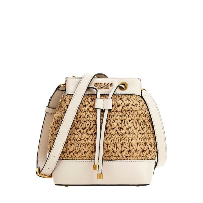 Sac main femme Guess Liguria Drawstring stone TU Achat