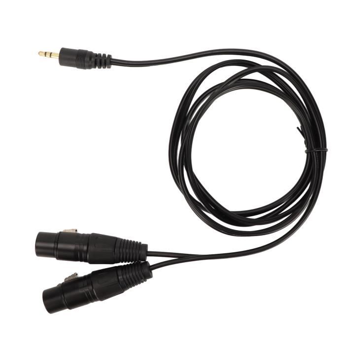 Câble Audio Double Coude 3,5 Mm 20 Cm - Mâle à Mâle, Connecteurs Plaqués Or, PVC - 5