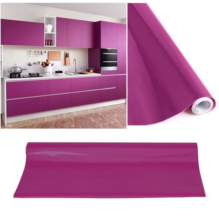Kinlo 5m 0 61m Papier Peint Auto Adhesif Violet Pour Armoire