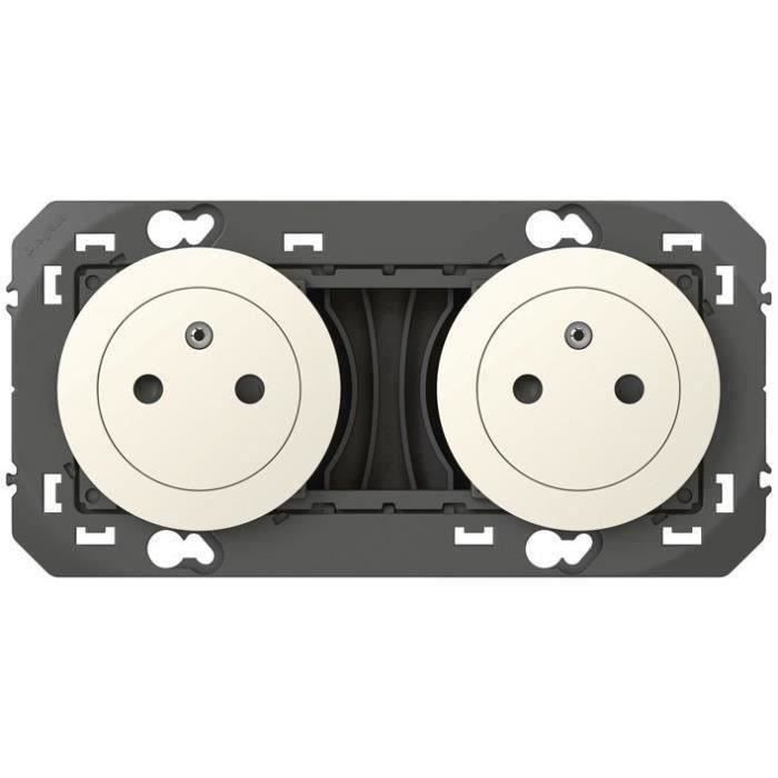 LEGRAND - Prise 2X2P+T Précablée Dooxie blanc