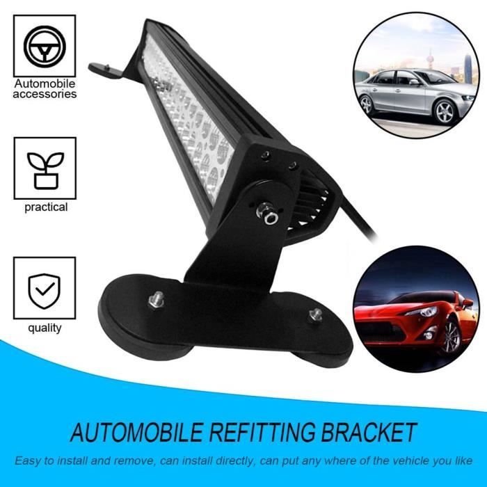 Support Barre LED Universel - Ajustable 60°/180°, Acier Inox 304