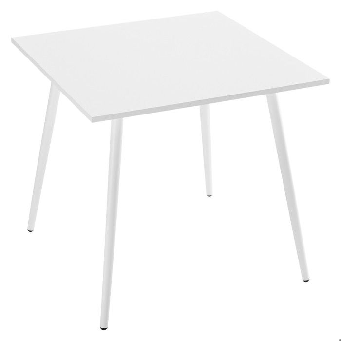 Table à manger carrée SQUARE en métal blanc - 80x80 cm Table à manger carrée SQUARE en métal blanc - 80x80 cm