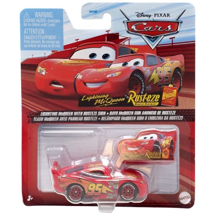 Coffret Voiture Cars Disney Flash Mcqueen Avec Panneau Rusteze Set Vehicule Miniature Rouge Et 1 Carte offerte Cdiscount Jeux Jouets