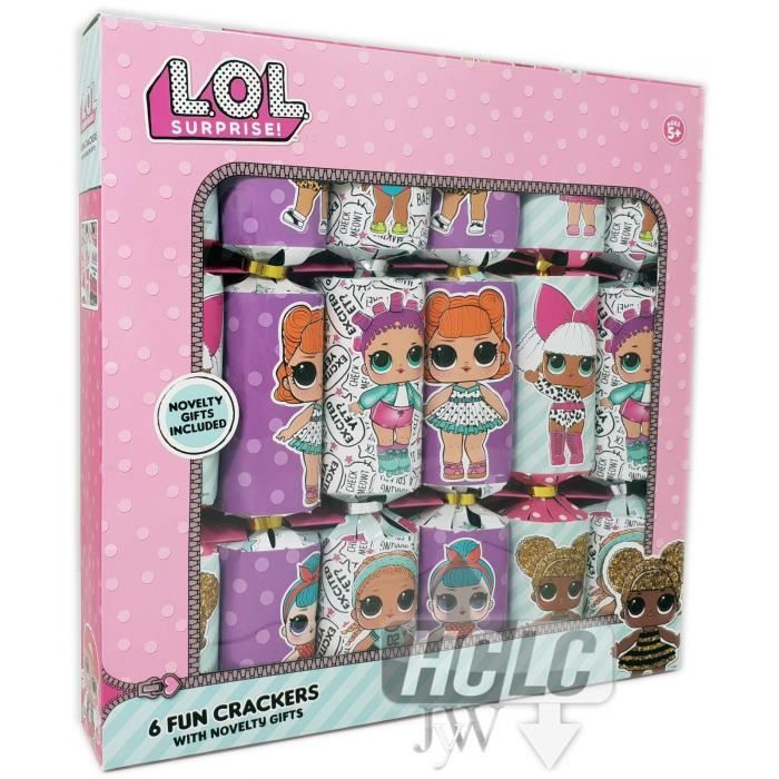 Lol Surprise 6 fun crackers L.O.L petards de Noel Cdiscount Jeux Jouets