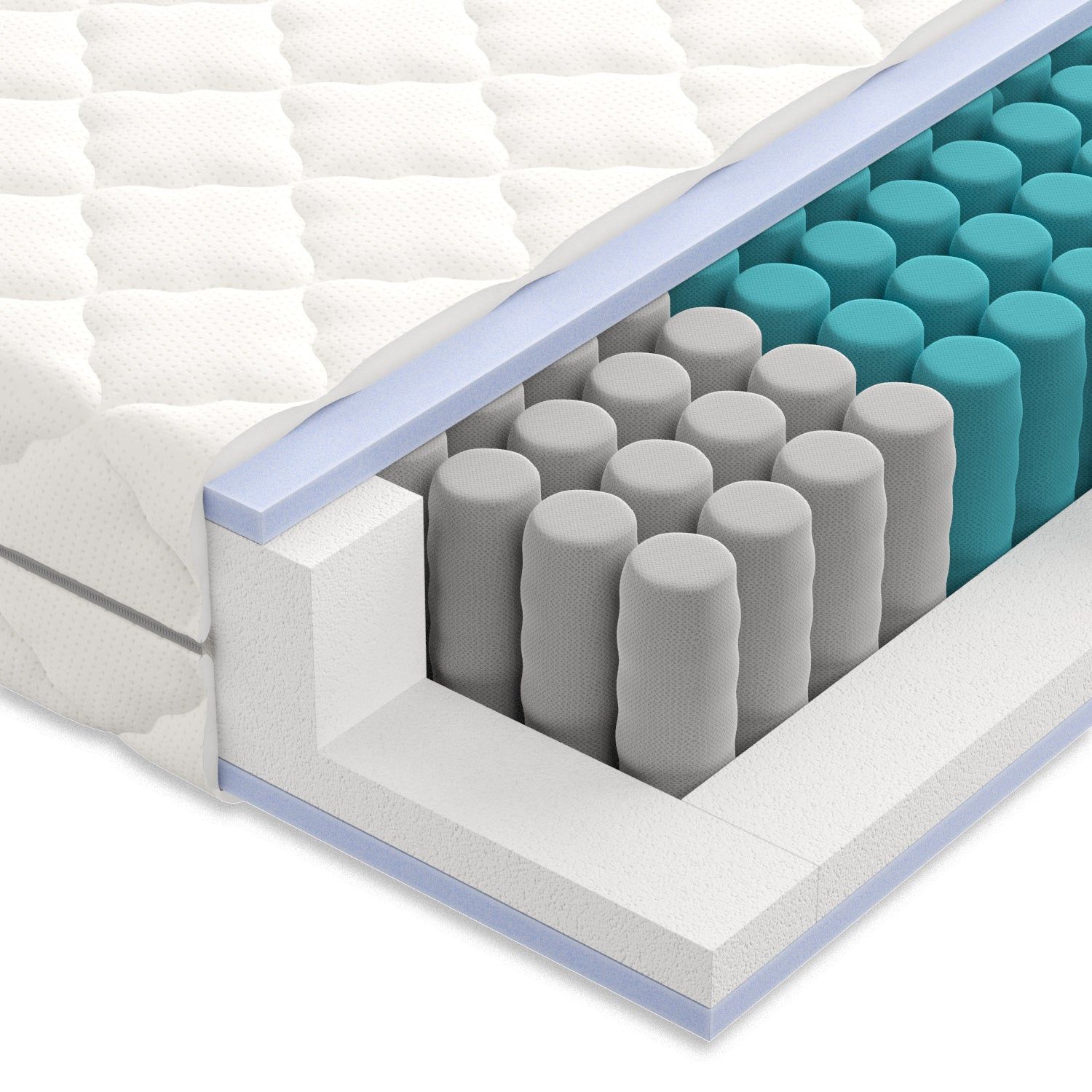 Matelas 90x200 - épaisseur 21 cm - Matelas à ressorts ensachés - Matelas 90x200 à 7 zones - Matelas 90 x 200 respirant