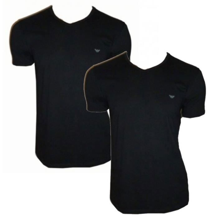 T-SHIRT ARMANI PACK DE 2 EAGLE COL EN V -