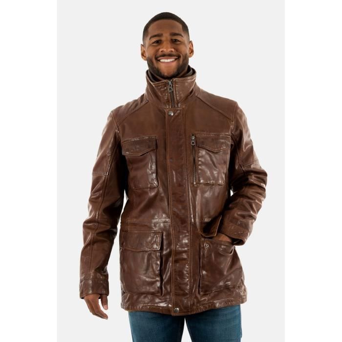 Blousons cuir daytona rodeo ic sheep tiger bison Marron