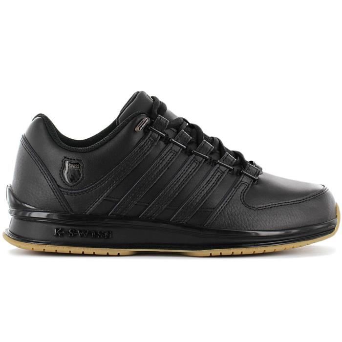 K-SWISS K-Swiss Rinzler - Hommes Cuir Sneakers Baskets Chaussures Noir 01235-050-M