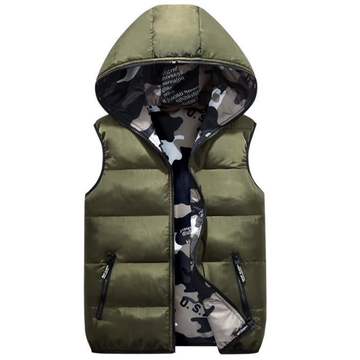 Veste sans outlet manche camouflage