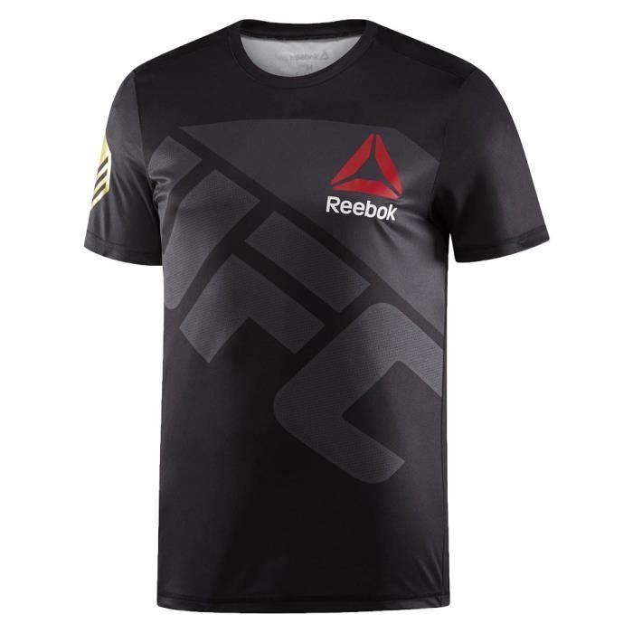 T shirt REEBOK Chris Weidman Ufc Tshirt Noir AI4076 Cdiscount Pret a Porter