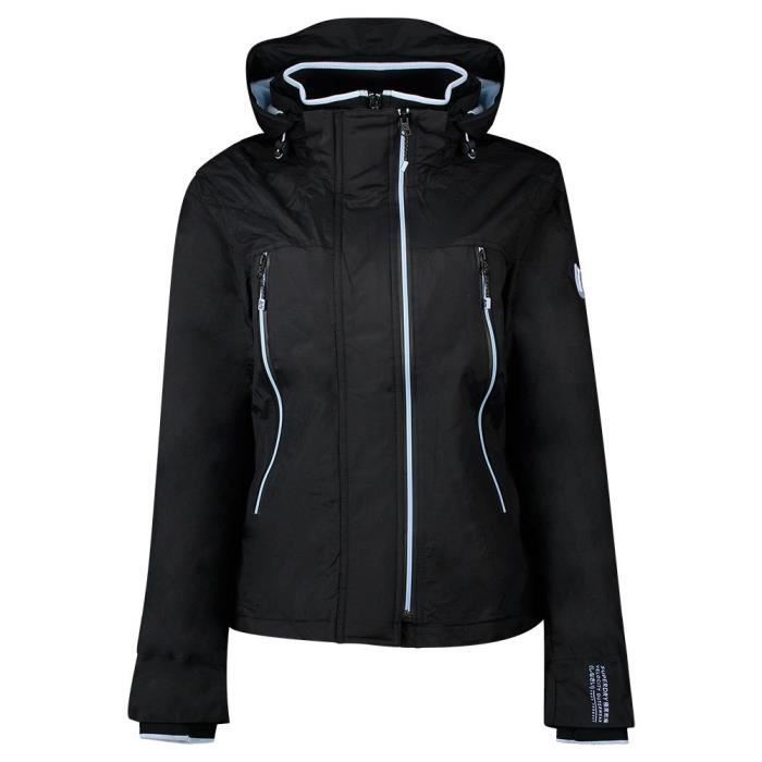 Veste Superdry Windcheater Femme Noire Taille XS - Triple Fermeture éclair, Occasion Très Bon état