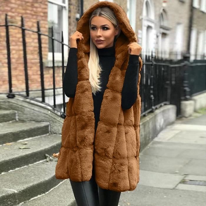 Manteau manche fourrure online