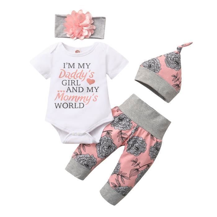 Nouveau n infantile b b fille v tements tenues mignon enfant en