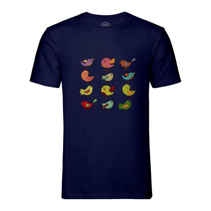 T-shirt Homme DFND Bleu Taille L - Coton Jersey Col Rond - Très Bon état