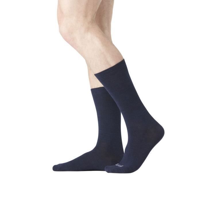 Scholl Chaussette Homme Laine - 1 Paire de Chaussettes Chaudes Homme (Noir)  Bleu marine - Cdiscount Prêt-à-Porter