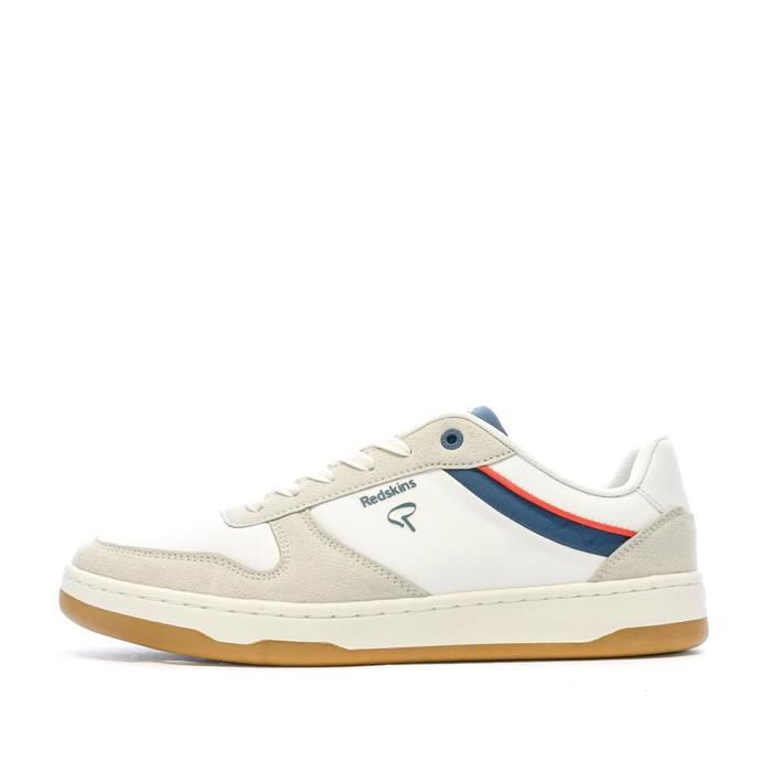 Redskins Basket à Lacets Redskins Decisif - REDSKINS - Homme - Blanc gris marine - Lacets - Synthétique - Plat