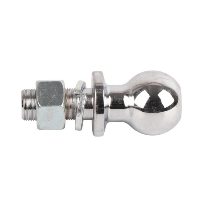 Boule D'attelage Chromée CURT Pour Quad, UTV, Tracteur Tondeuse - Diamètre 5,1 Cm, Tige 5/8", Capacité 0,9T