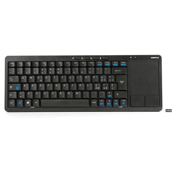 Clavier sans fil - Omega - OKB004BES - Noir - Touchpad intégré - Sans fil