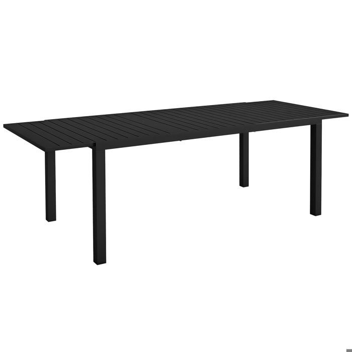 Outsunny - Table de jardin - Aluminium - 240x94x73cm - Noir
