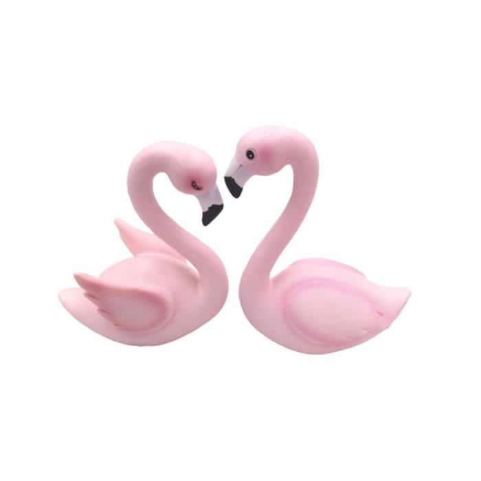 2 Pieces Flamant Rose Gateau Topper Dessin Anime Creatif Cuisson Decoration Resine Poche A Douille Pistolet Seringue Cdiscount Maison