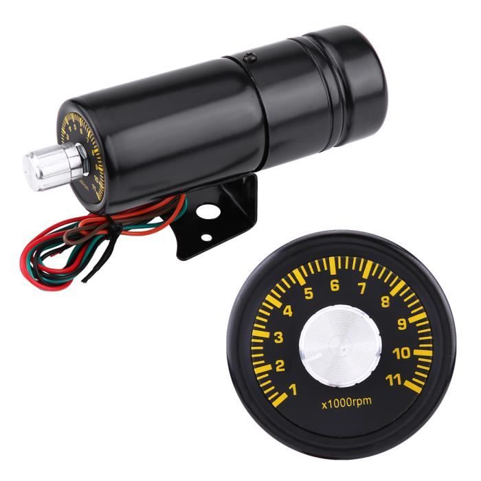 Tachymètre réglable LED rouge pour voiture et moto - QIILU - YUI voyant de  changement de jauge tacho 11000RPM - Cdiscount Bricolage